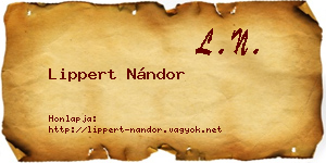 Lippert Nándor névjegykártya